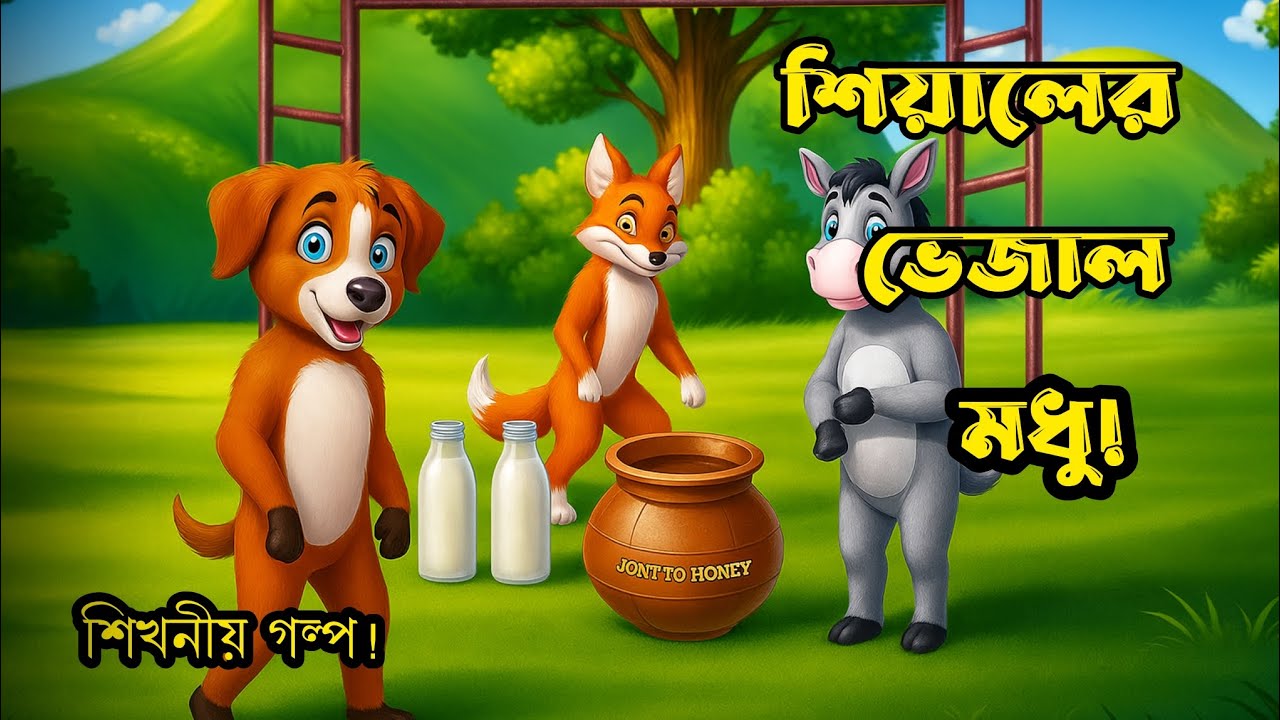 শিয়ালের ভেজাল মধু বিক্রি! Fox_honey_sell_fairy_tales