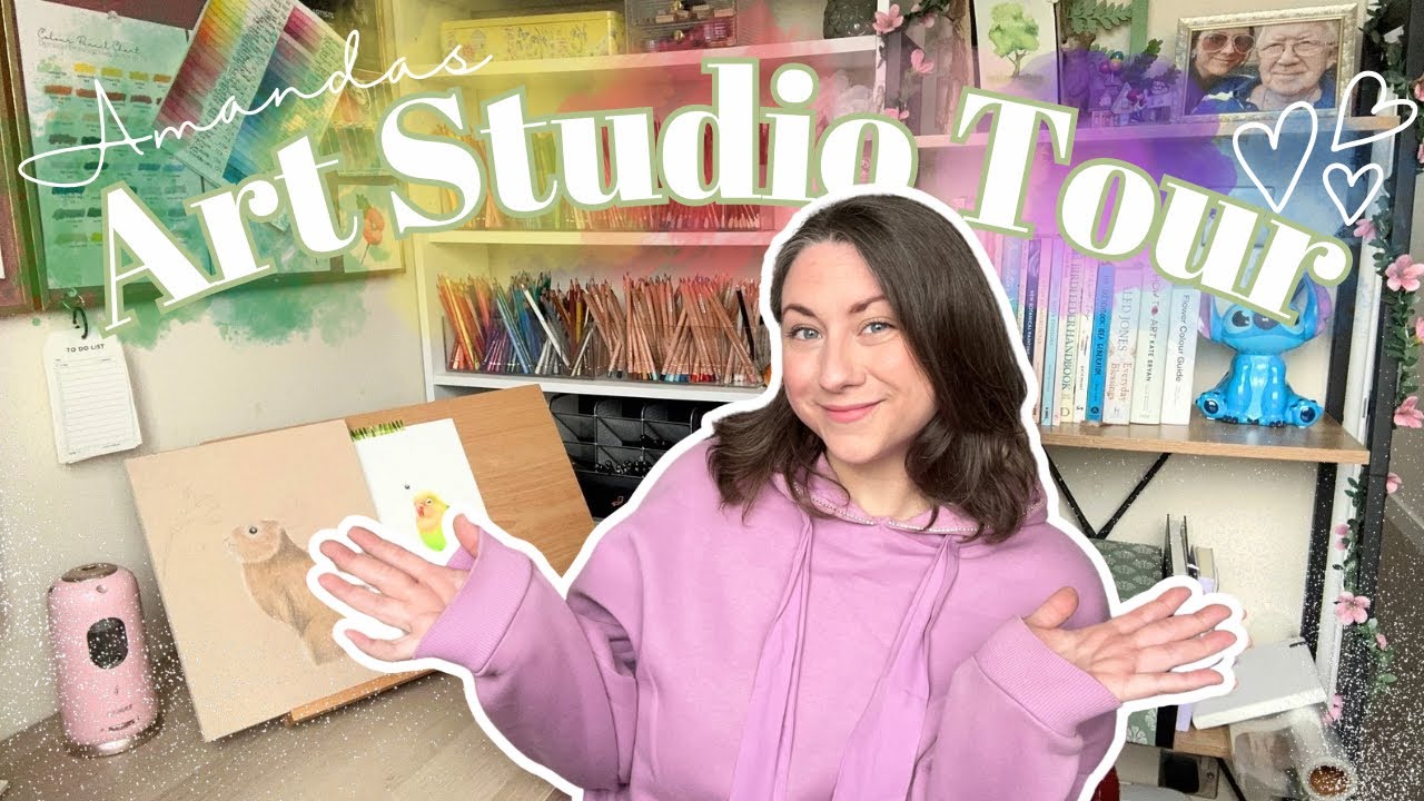 My little Art Studio Tour!  👩🏻‍🎨 Make the most out of a small space ✏️🌈🎨🖌️