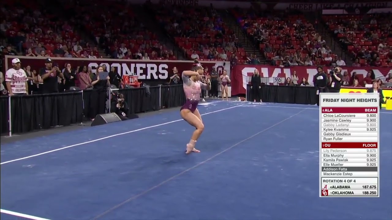 Addison Fatta 9.95 Floor Oklahoma vs Alabama 2-6-26