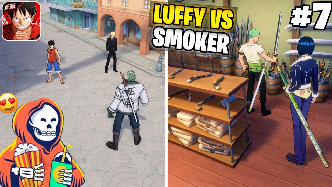 LUFFY VS SMOKER FIGHT IN LOGUETOWN || ONE PIECE FIGHTING PATH GAMEPLAY #7