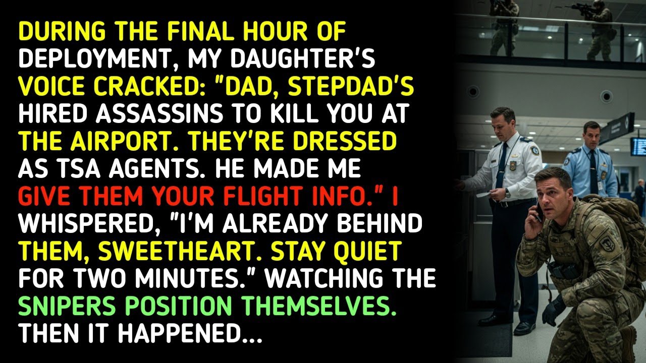 DURING THE FINAL HOUR OF DEPLOYMENT, MY DAUGHTER'S VOICE CRACKED: 