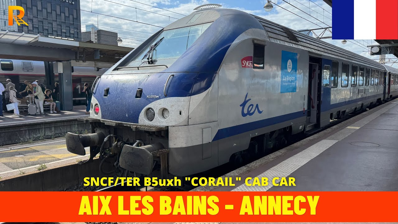 Cab Ride Aix-les-Bains &rarr; Annecy (France, June 2025) train driver's view 4K