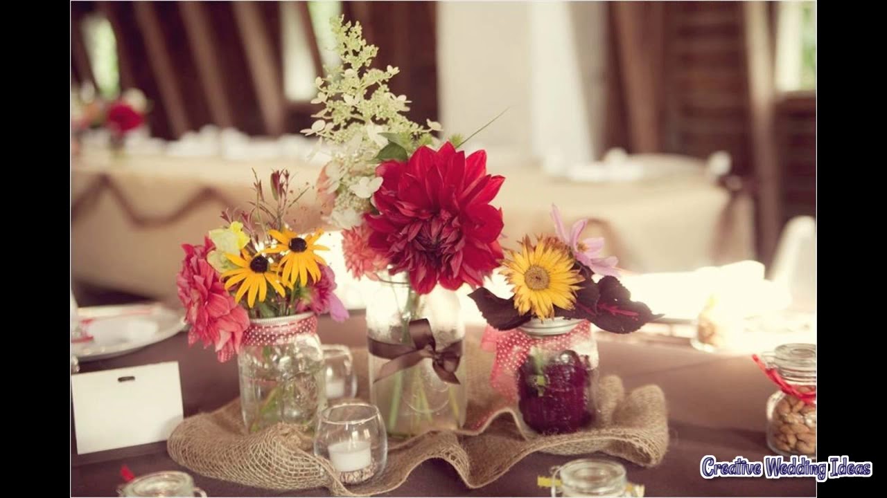 DIY Wedding Flower Centerpiece Tall Vase