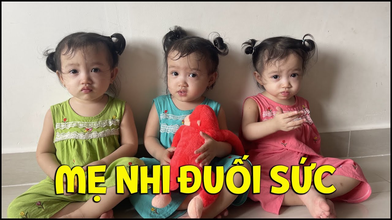 Mẹ Yến Nhi đuối sức vì mất ngủ, ba bé sinh ba ngoan ngoãn ở nhà ngày mưa | BA NÀNG TIÊN