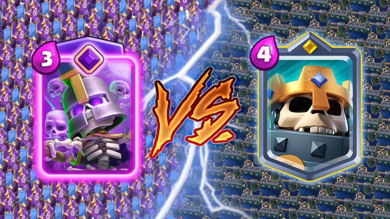 EVOLVED SKELETON ARMY vs SKELETON KING – Clash Royale Challenge
