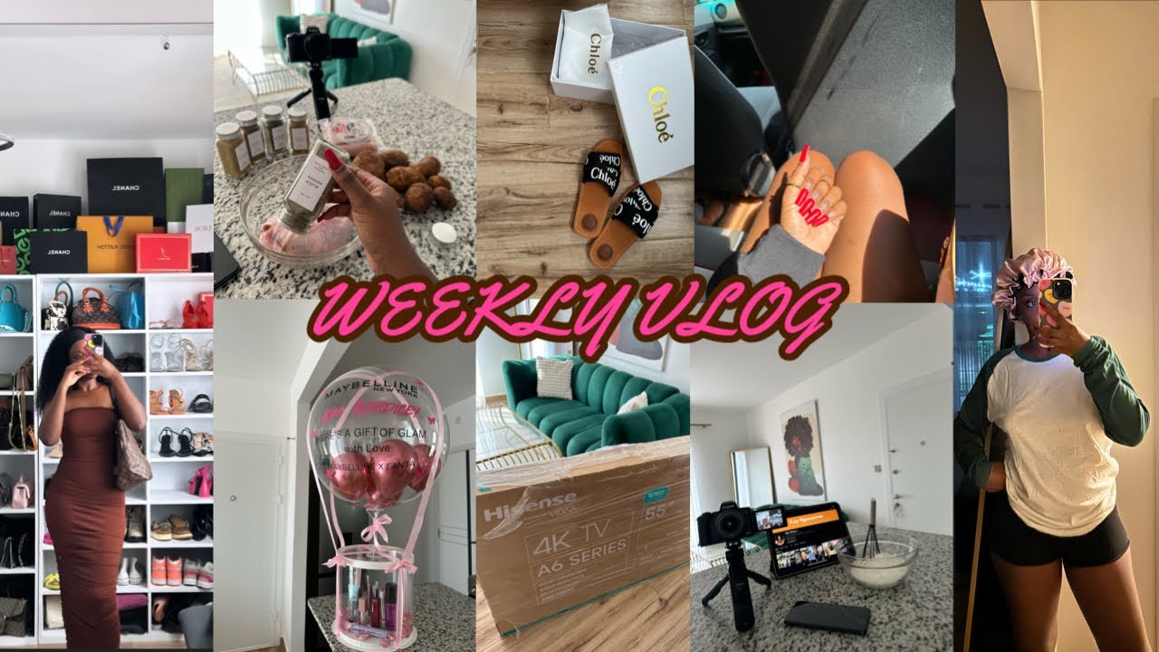 WEEKLY VLOG: Finally got a new TV, lots of unboxings, we're in December fr, getting braids & more💋