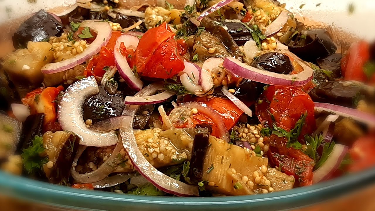 Бесподобно  вкусный  САЛАТ-ЗАКУСКА  из запеченных овощей!