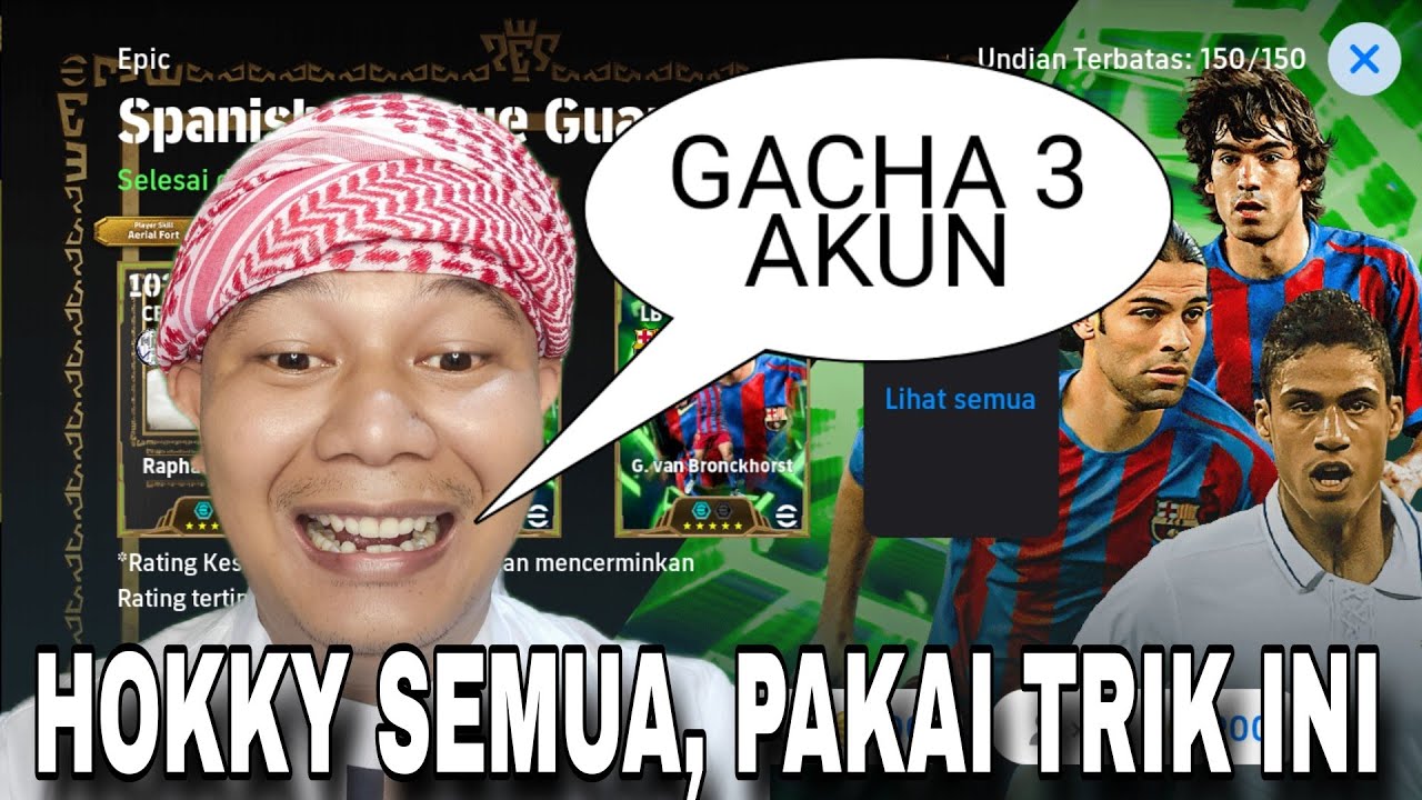 GACHA 3 AKUN HOKKY SEMUA, INI TRIK NYA #efootball