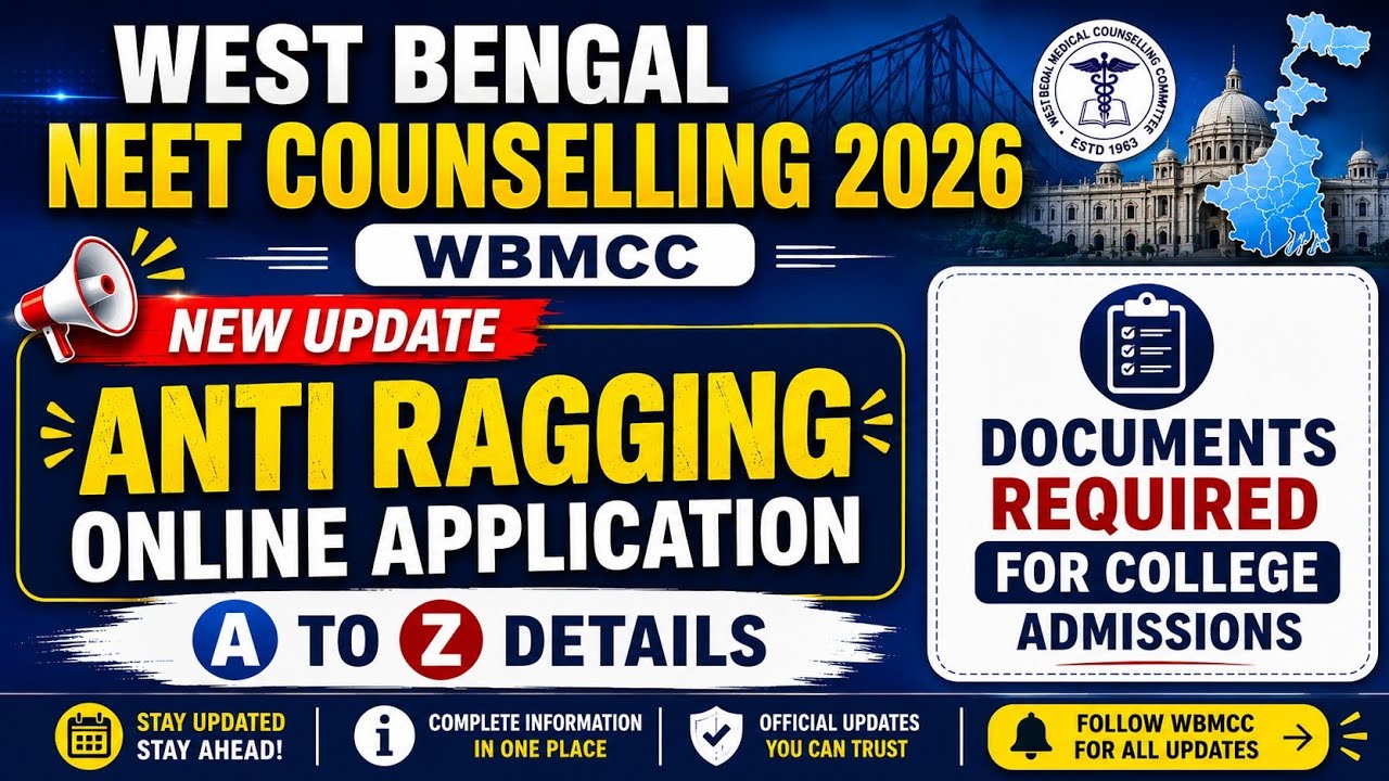 NEET UPDATE🔥W.B. NEET Counselling 2026 | New Update 2026 | Online Anti-Ragging Form Fill Up #neet