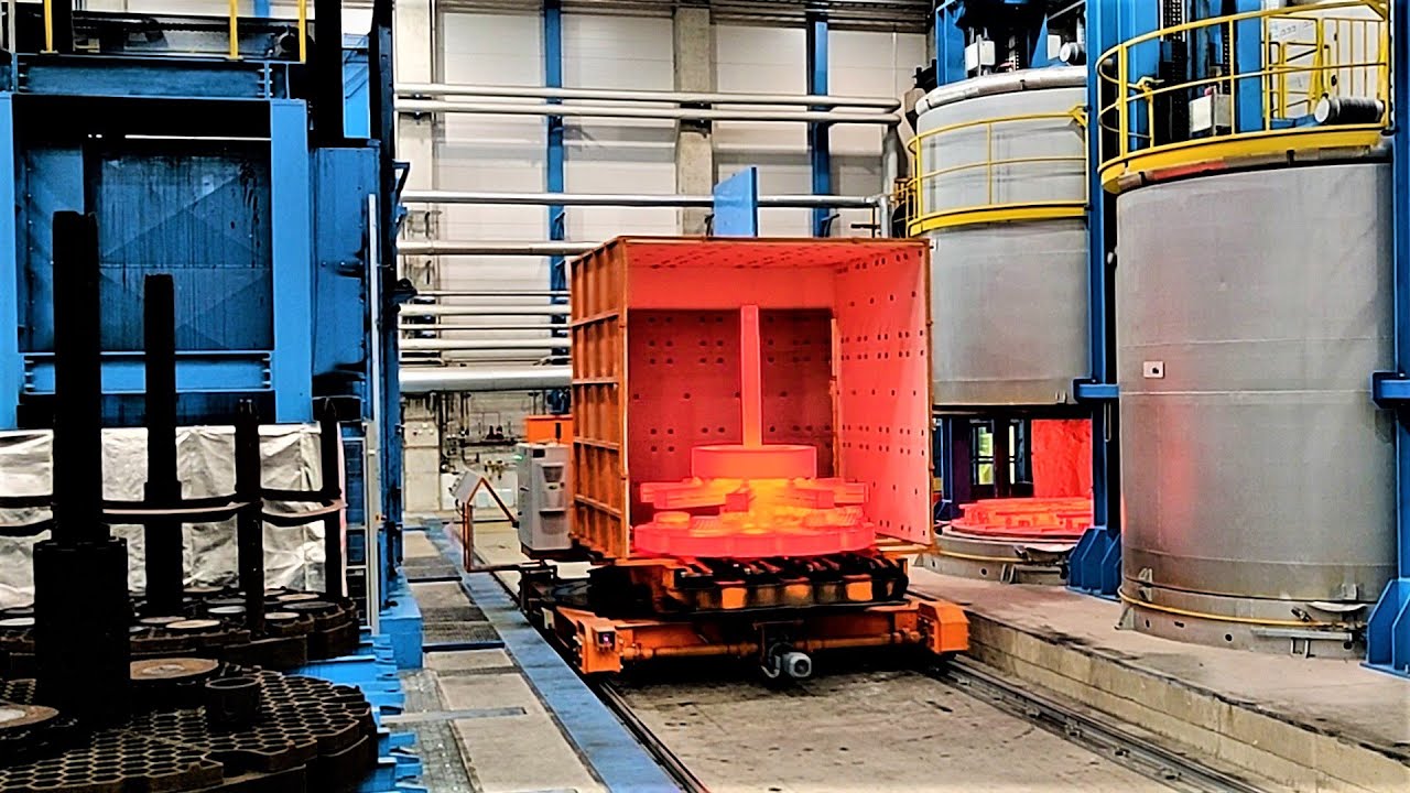 Case-hardening HUGE 2 Ton Gear with Automatized Heat Treating Facility