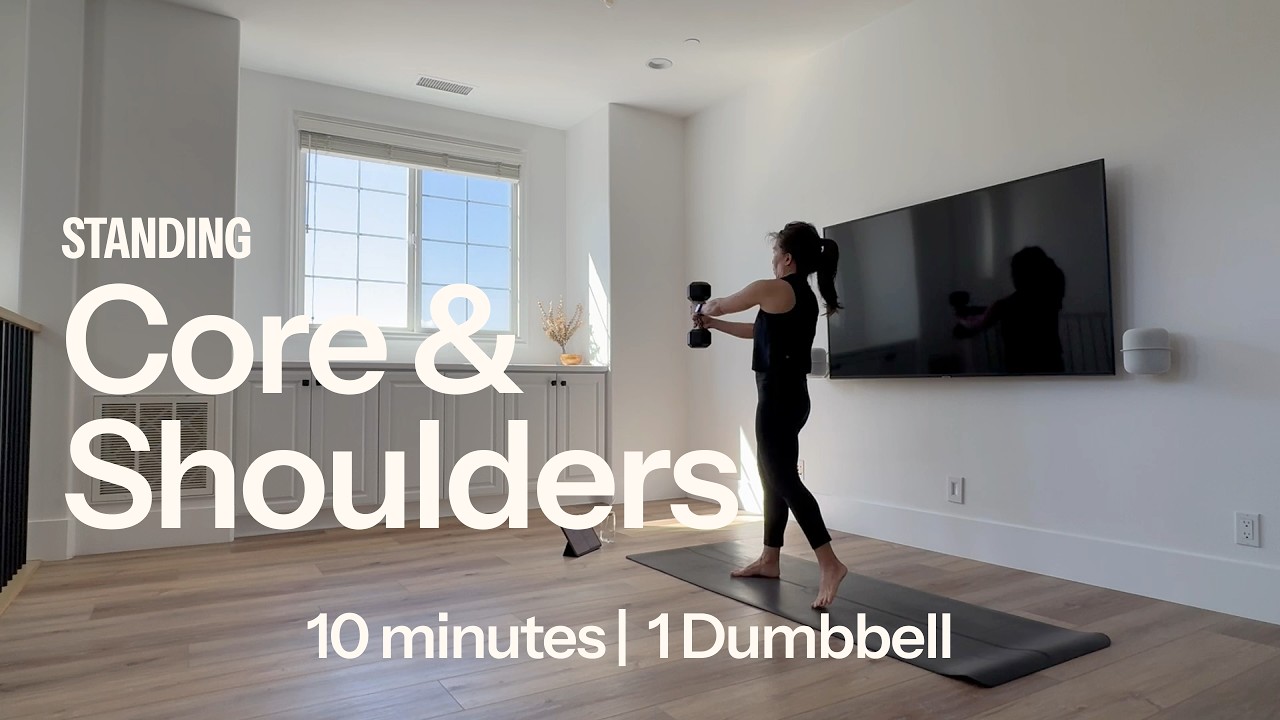 Standing Core & Shoulders: 10 Minutes with 1 Dumbbell