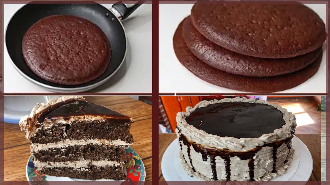 Pastel de chocolate en sartén muy fácil y delicioso