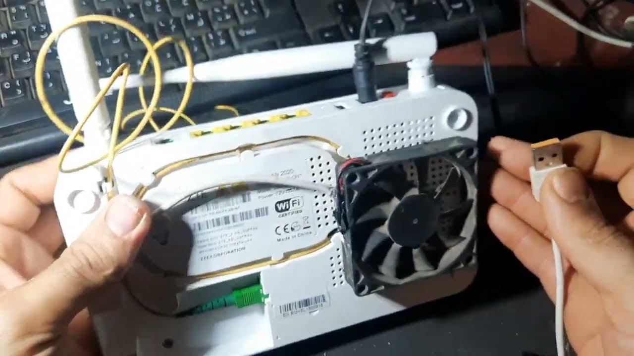 Installing cooling fans for the router