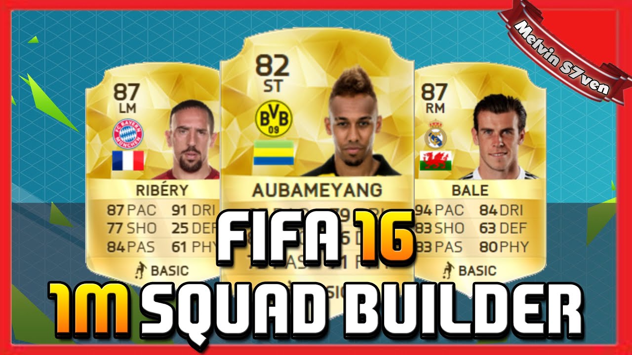 Fifa 16 - 1 MILLION COIN SQUAD BUILDER FT BALE RIBERY AND AUBAMEYANG!