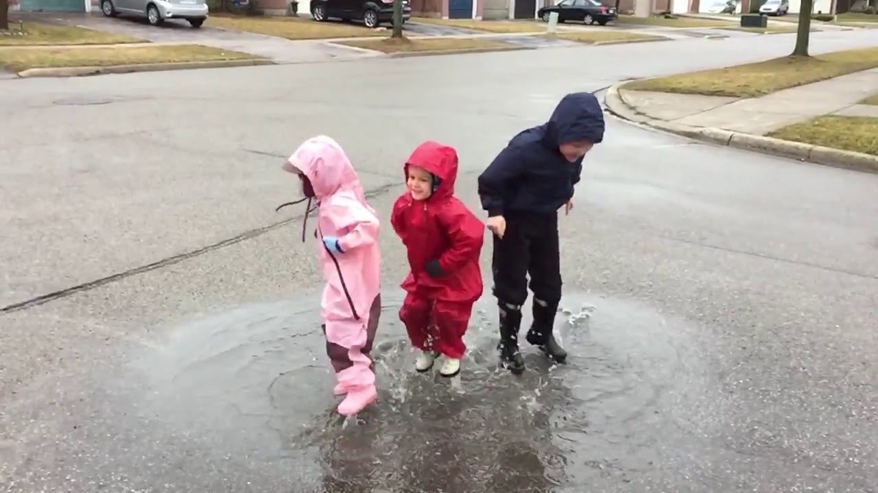 Slomo puddle jumping kids!