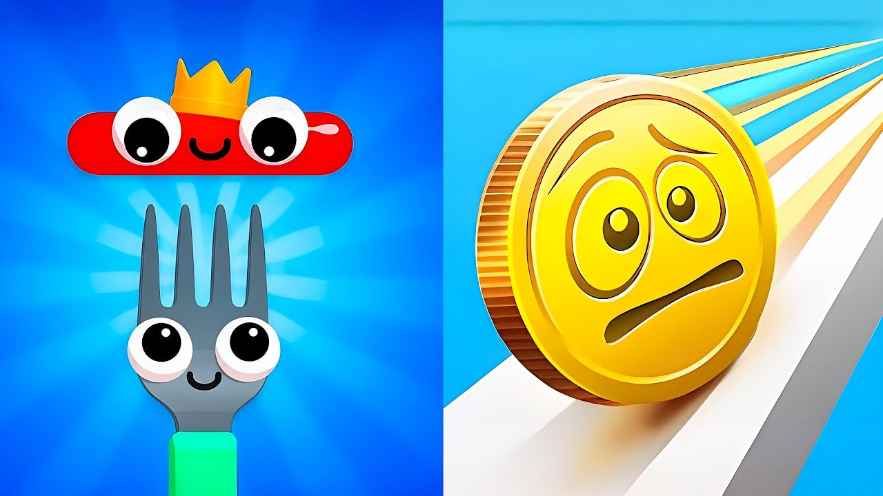 Coin Rush vs Fork N Sausage 💥 EPIC SpeedRun Challenge - All Levels Unlocked (Android,iOS)
