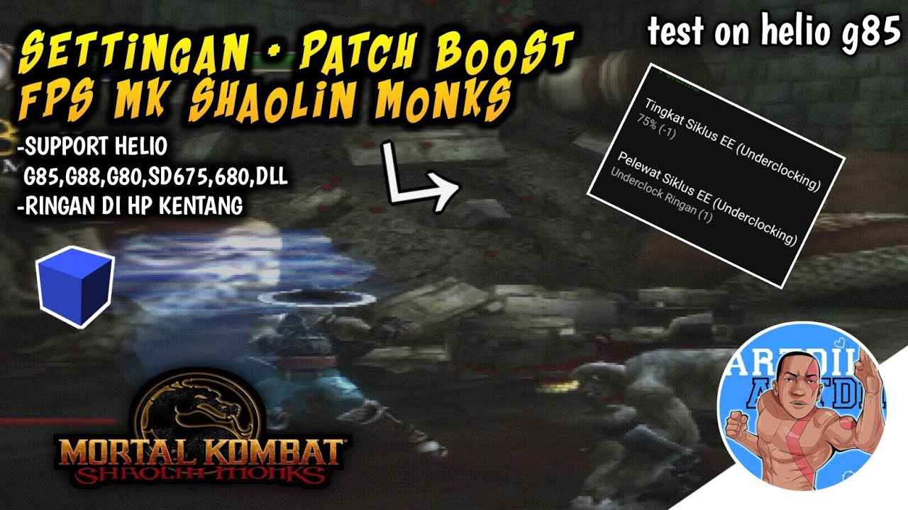 Settingan + code patch pelancar fps game MORTAL KOMBAT SHAOLIN MONKS Aethersx2