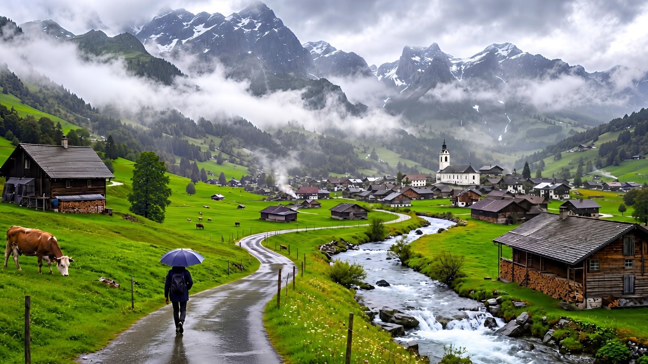 🌧️ Прогулка по Швейцарским Альпам 🇨🇭 | Дождливый день в Аппенцелле и Зееальпзее