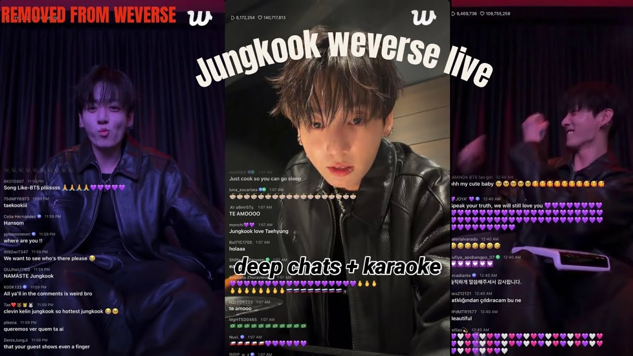 [DELETED] Jungkook weverse live l 022526 l karaoke w friends + deep chats 