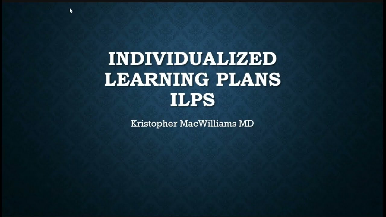 Individualized Learning Plans with Dr. MacWilliams