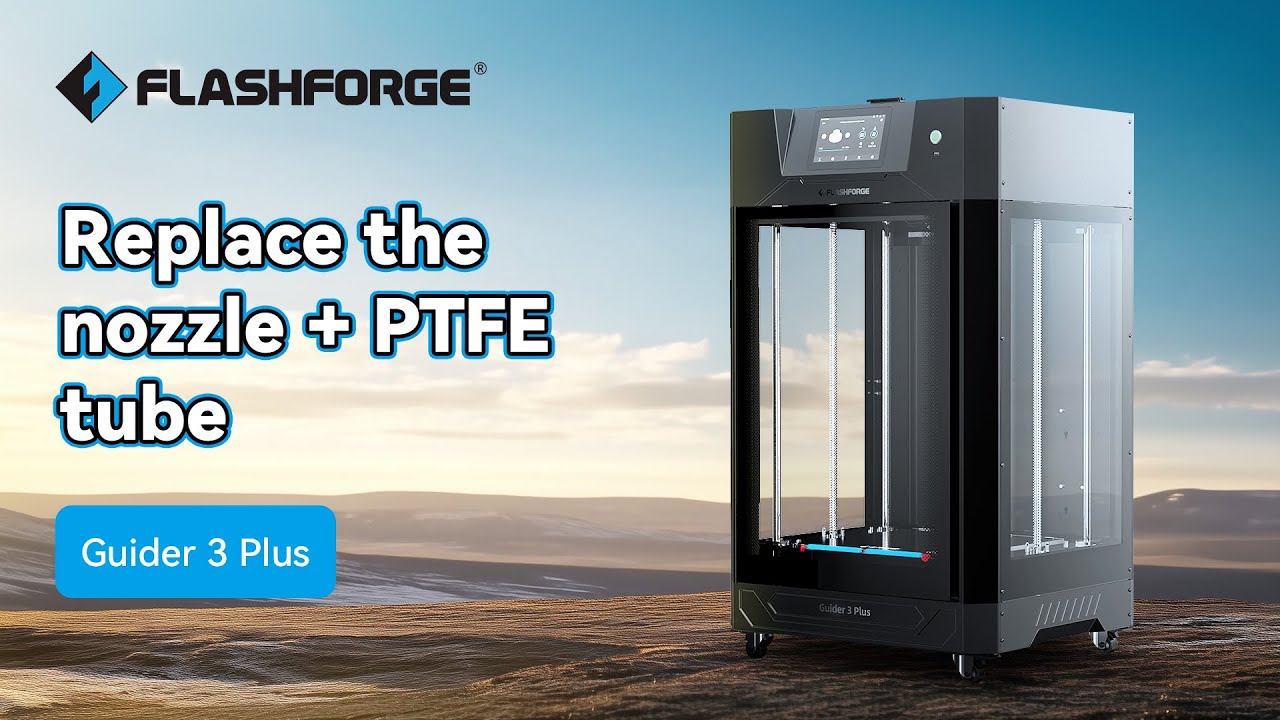Replace the nozzle + PTFE tube