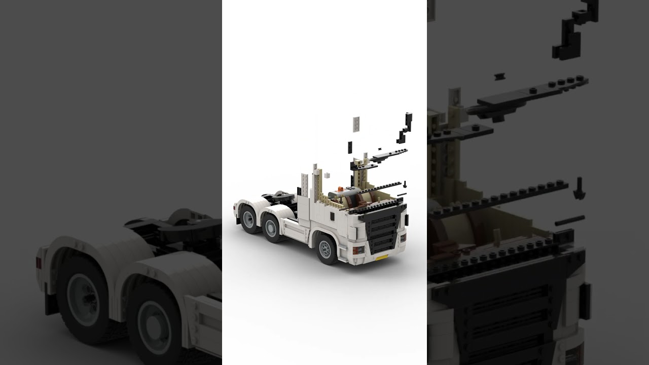 Lego Scania R730 animated build Moc by OwnGaming on Rebrickable #lego #scania #truck #car
