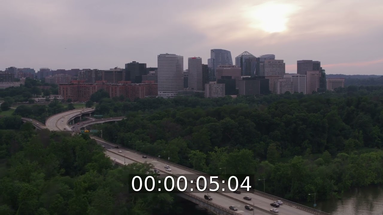 Stadtzentrum mit der Skyline in Arlington in Washington, USA