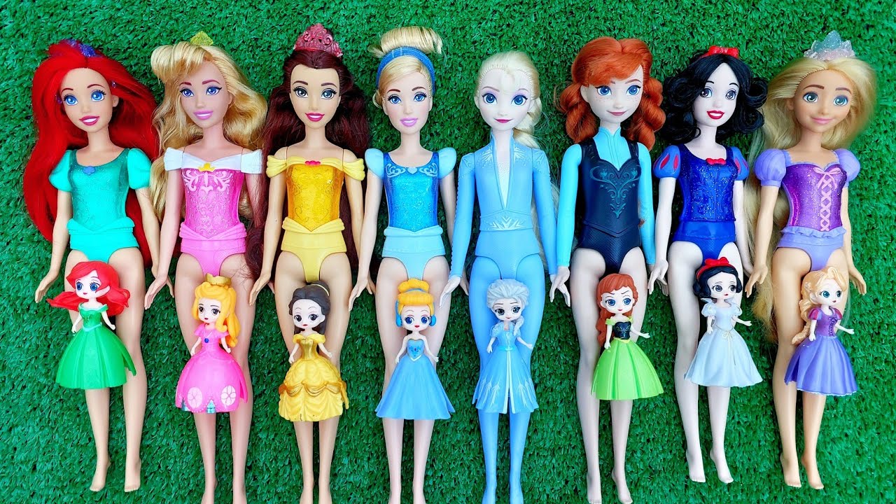 Disney Princess Doll Makeover ~ DIY Miniature Ideas for Barbie - Wig, Dress, Faceupy, andMore! DIY