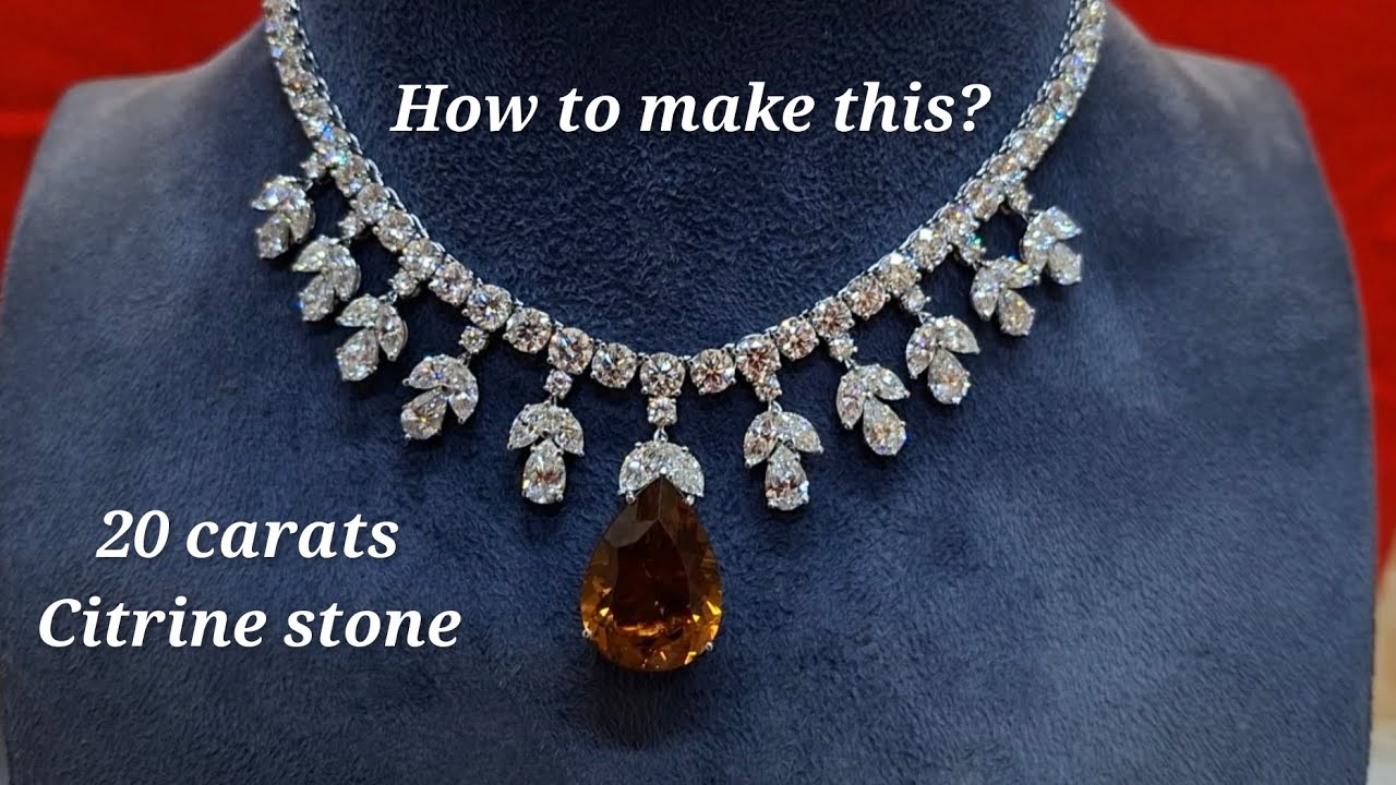20 carats Citrine stone/ How to make this?Making process @MJ JEWELRY MAKER ✨️ 