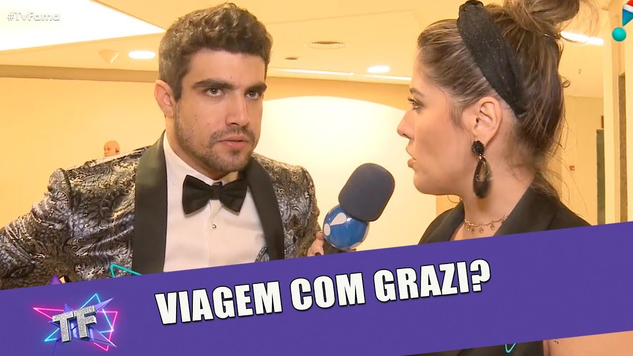 Caio Castro desconversa sobre viagem com Grazi: 