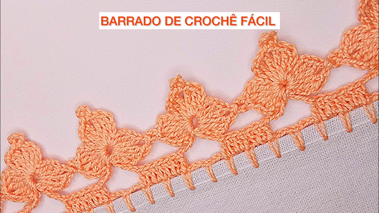 💖BARRADO DE CROCHÊ LINDO PARA PANO DE PRATO! 🧶BARRADO DE CROCHE FÁCIL E INCRÍVEL! #repost