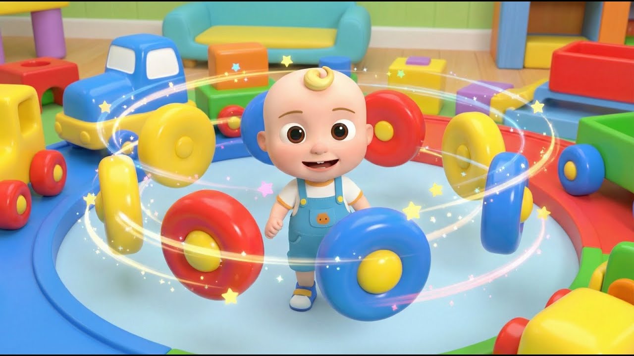 Lalu’s Busy Wheels Go Round | Fun Vehicle Nursery Rhyme for Kids