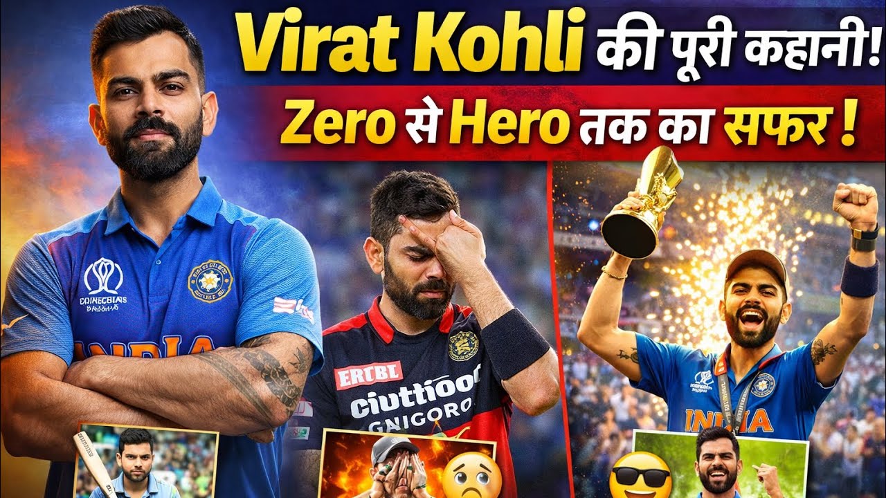 Virat Kohli Life Story in Hindi | Struggle to Success | King Kohli Motivation Story