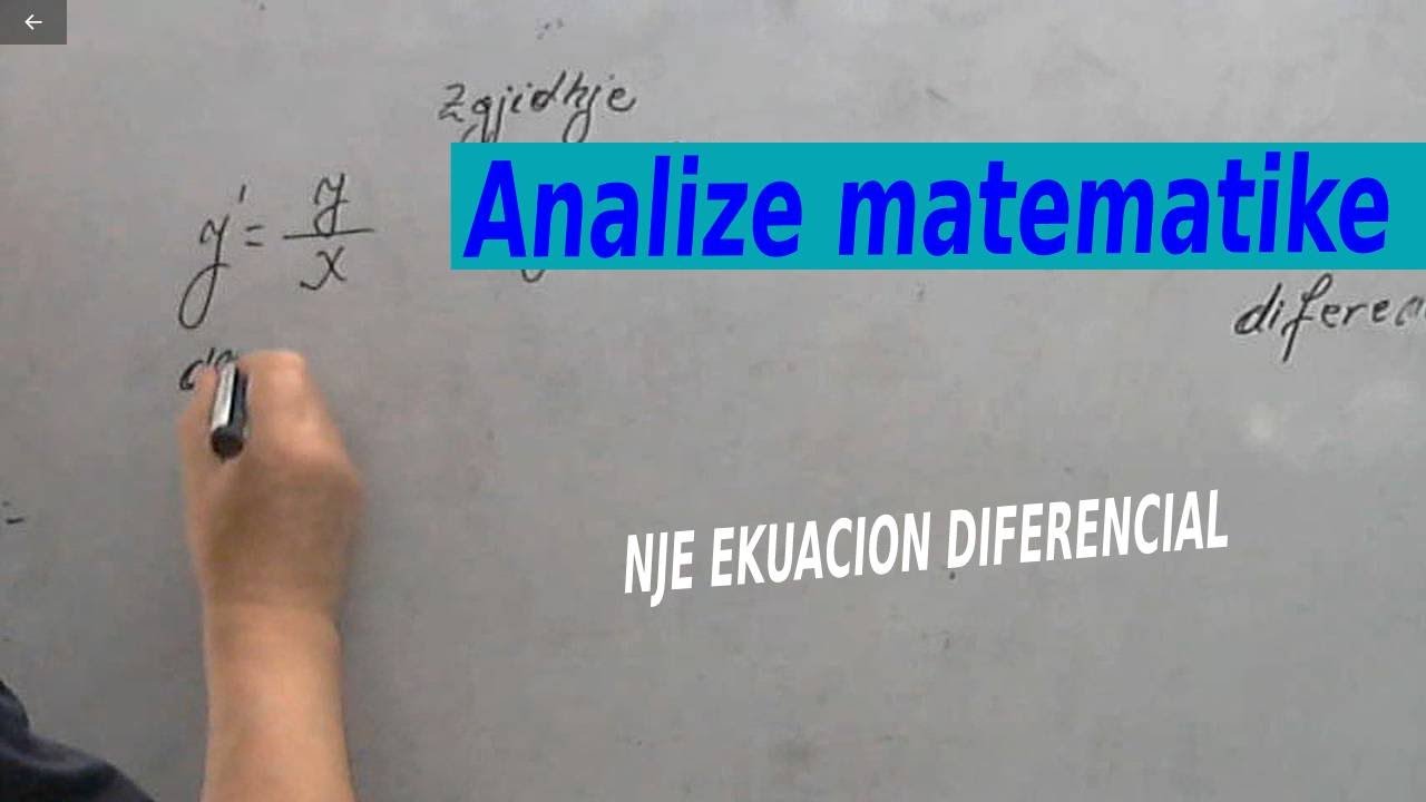 Analize matematike/ Zgidhim nje ekuacion diferencial
