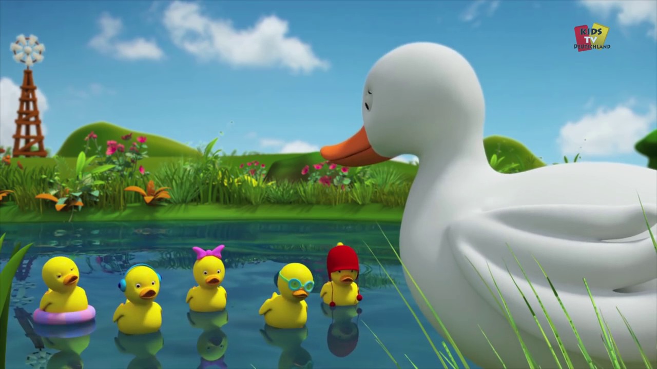 f&uuml;nf kleine Enten | Reime in Deutsch | Kinderreime Lieder