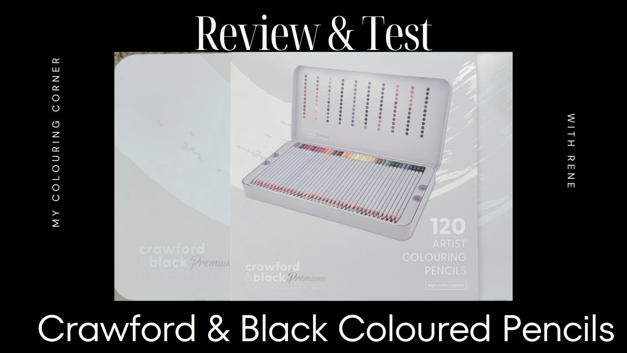 Crawford & Black Coloured Pencils Swatch, Review & Test