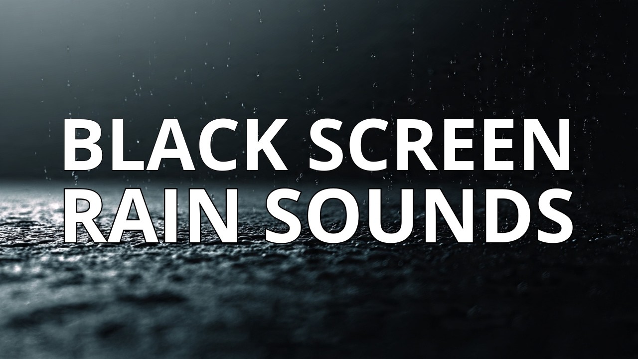Heavy Rain at Night for Sleeping Fast  |  Black Screen
