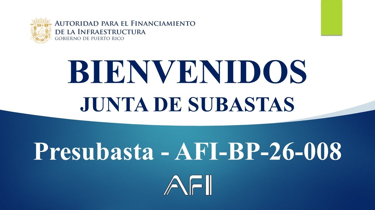 Presubasta - AFI-BP-26-008