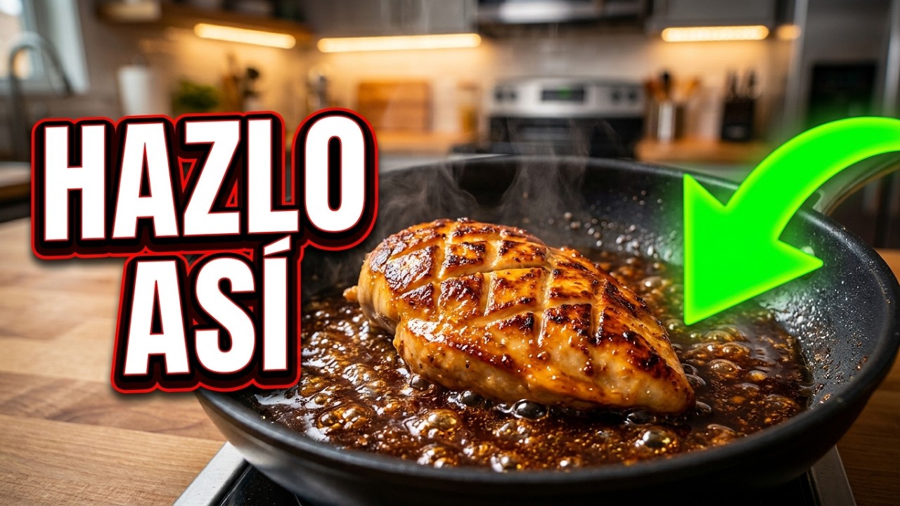 POLLO CON MIEL Y AJO: rápido, jugoso y lleno de sabor