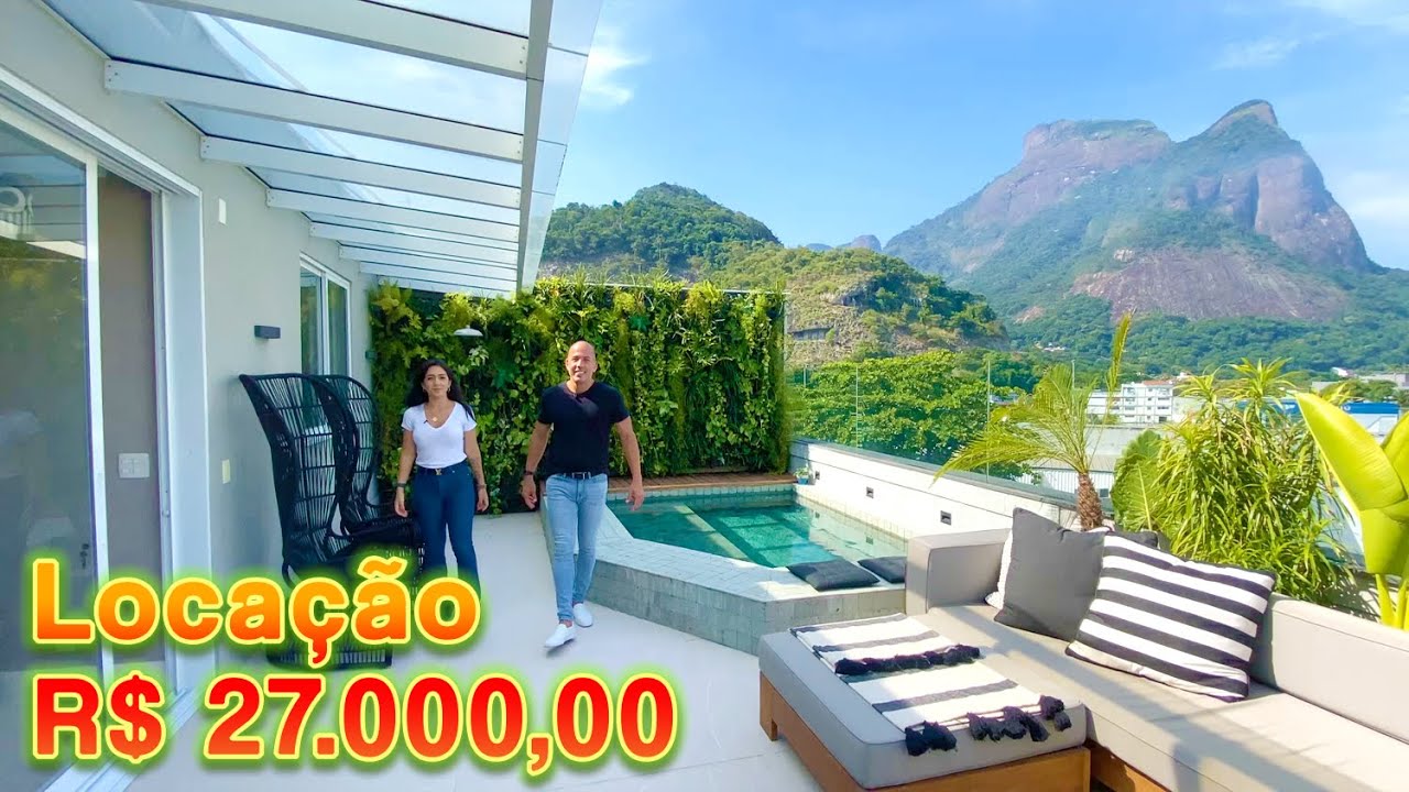 A MELHOR COBERTURA QUE VOCÊ VERÁ HOJE! DECORAÇÃO INCRÍVEL E VISTA DA PEDRA DA GAVEA | MULLER IMOVEIS
