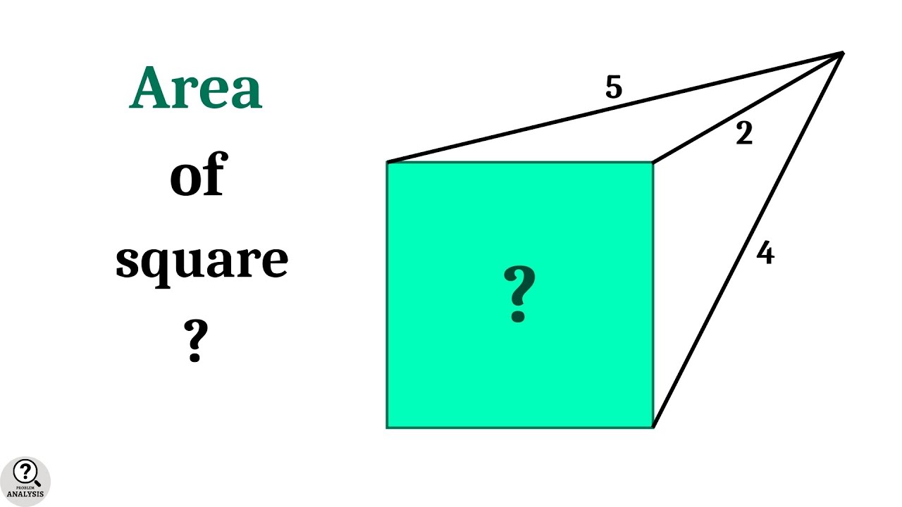 Area of Square | Three Lines and Square problem | Advanced math problems | Mathematics