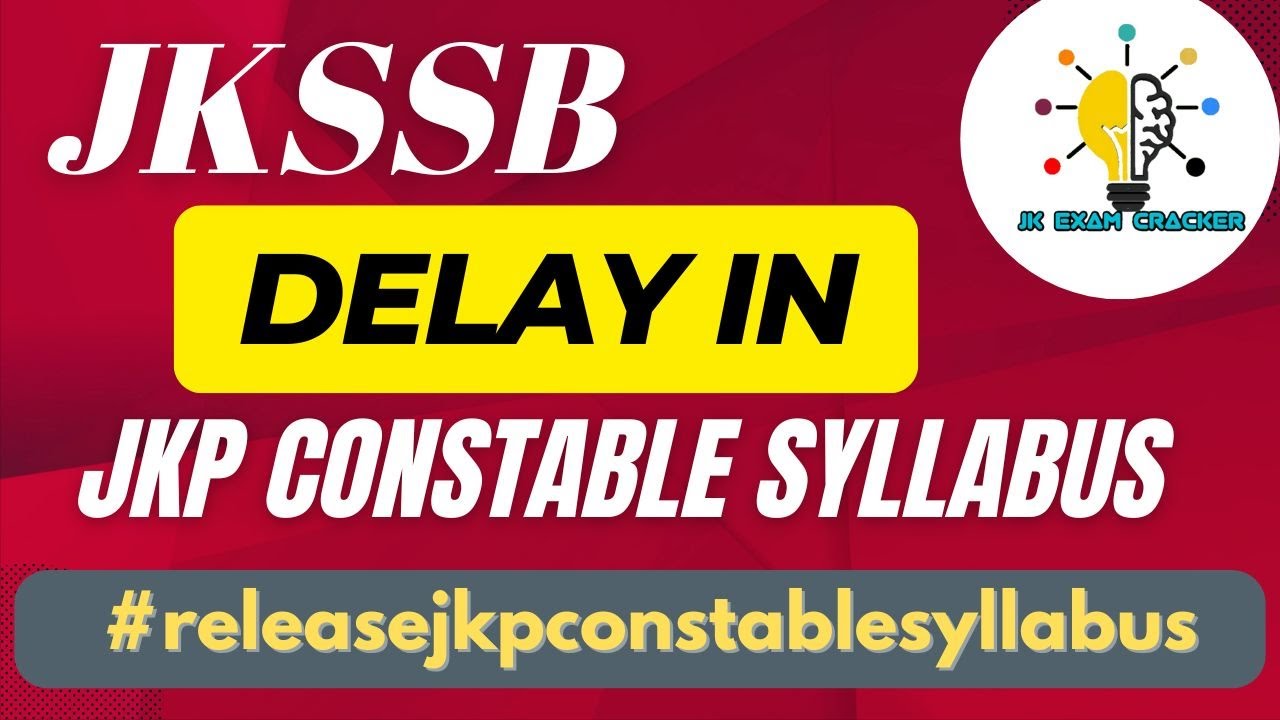 SYLLABUS UPDATE ? II JKP CONSTABLE EXAM II #releasejkpconstablesyllabus #jkssb @JKExamCracker