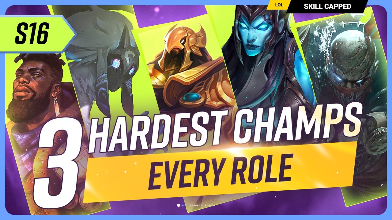 3 HARDEST Champions For Every Role In League of Legends