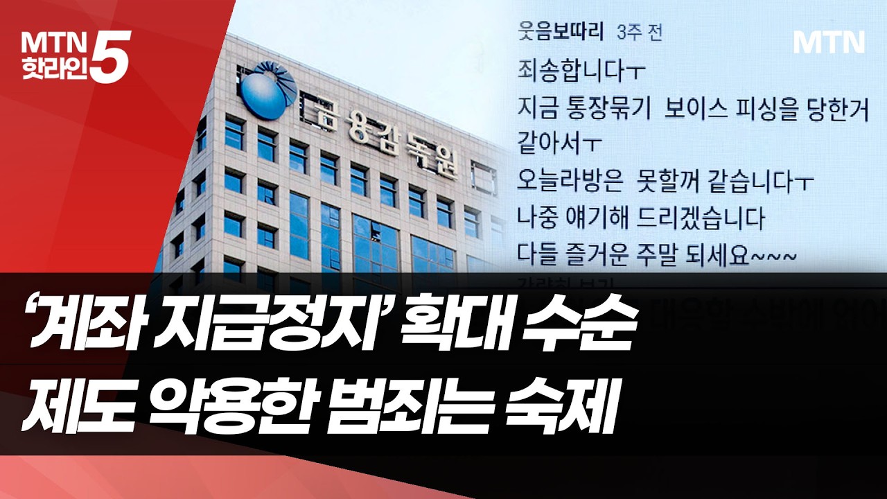 '통장묶기' 기승…계좌 지급정지 제도 '허점' / 머니투데이방송 (뉴스)