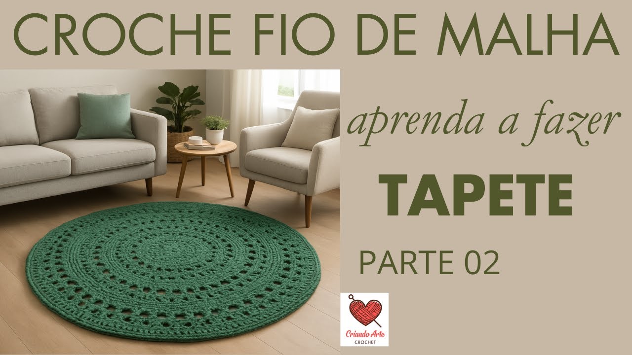 Tapete de croche fio de malha?  PARTE 2