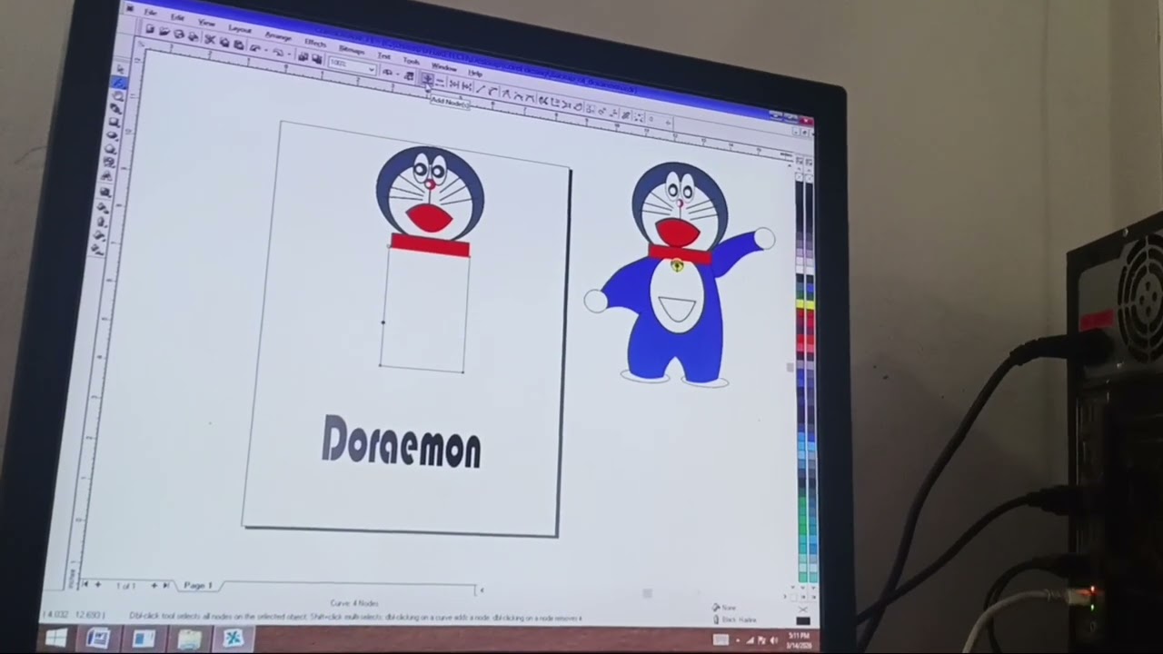 DORAMON CORELDRAW11 DESIGN #NEW #viral #viralvideo #long #everyone #highight #eduction #Corel draw11