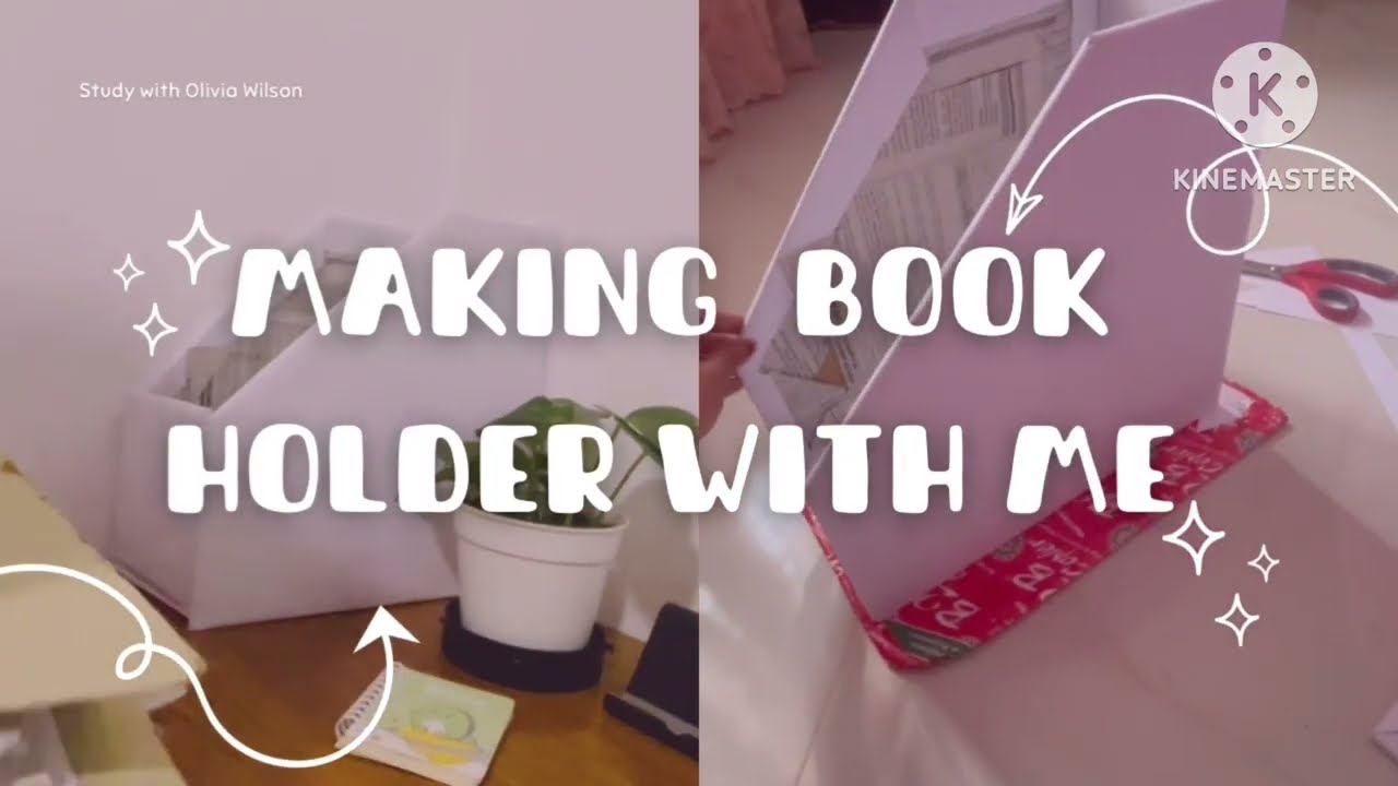 කඩේ රු.800 වෙන BookHolder එකක් රු.200 ගෙදරදී හදමු/Diy bookholder with cardbord.📚💗#study #viralvideo 