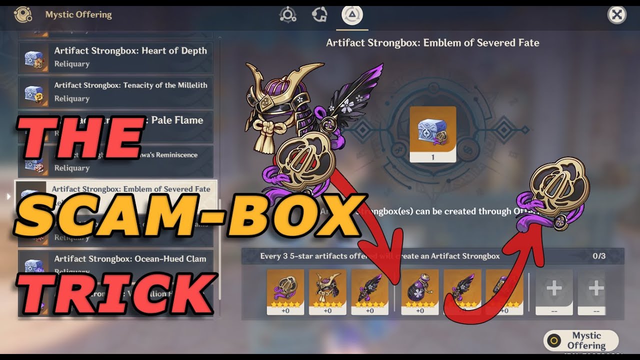 Artifact Strongbox (Scambox): A LITTLE TRICK ~ Genshin Impact ITA