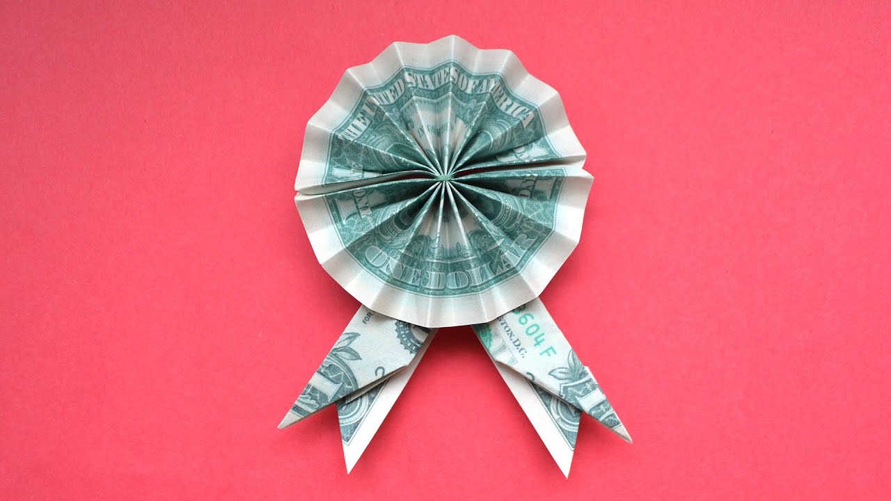 Easy MONEY MEDAL AWARD WITH RIBBONS | Dollar Origami for Graduation | Tutorial DIY by NProkuda