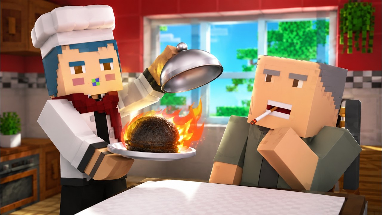فلم ماين كرافت : زعرور المشاكس حرق طعام المدرسة 🔥😱